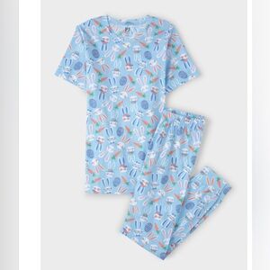 The Children’s Place Mens Matching Family Easter Bunny Cotton Pajamas - Blue